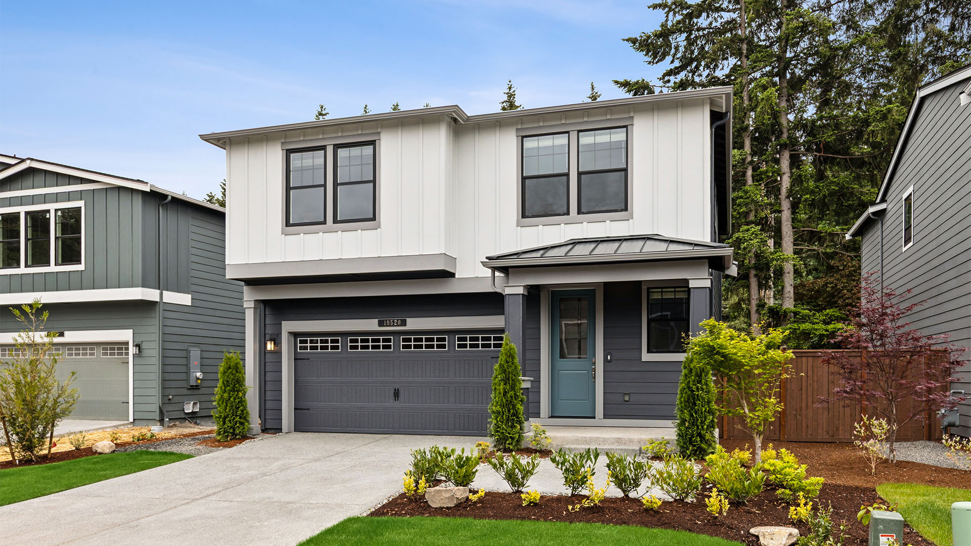 This home — photograph published by the builder