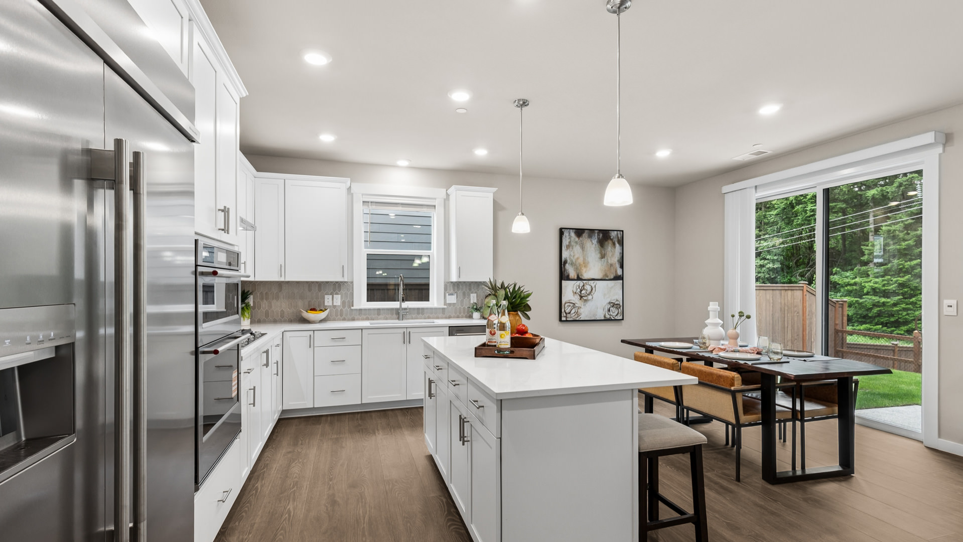 kitchen and dining