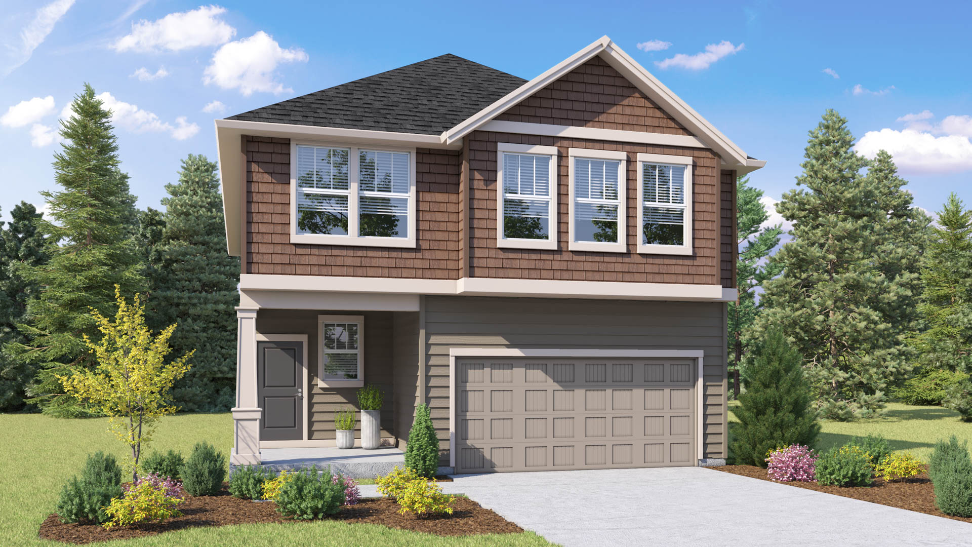 This home — photograph published by the builder