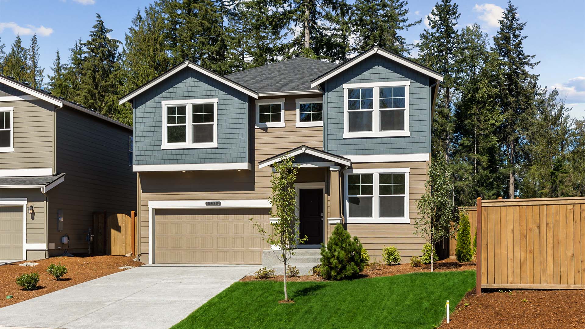 This home — photograph published by the builder