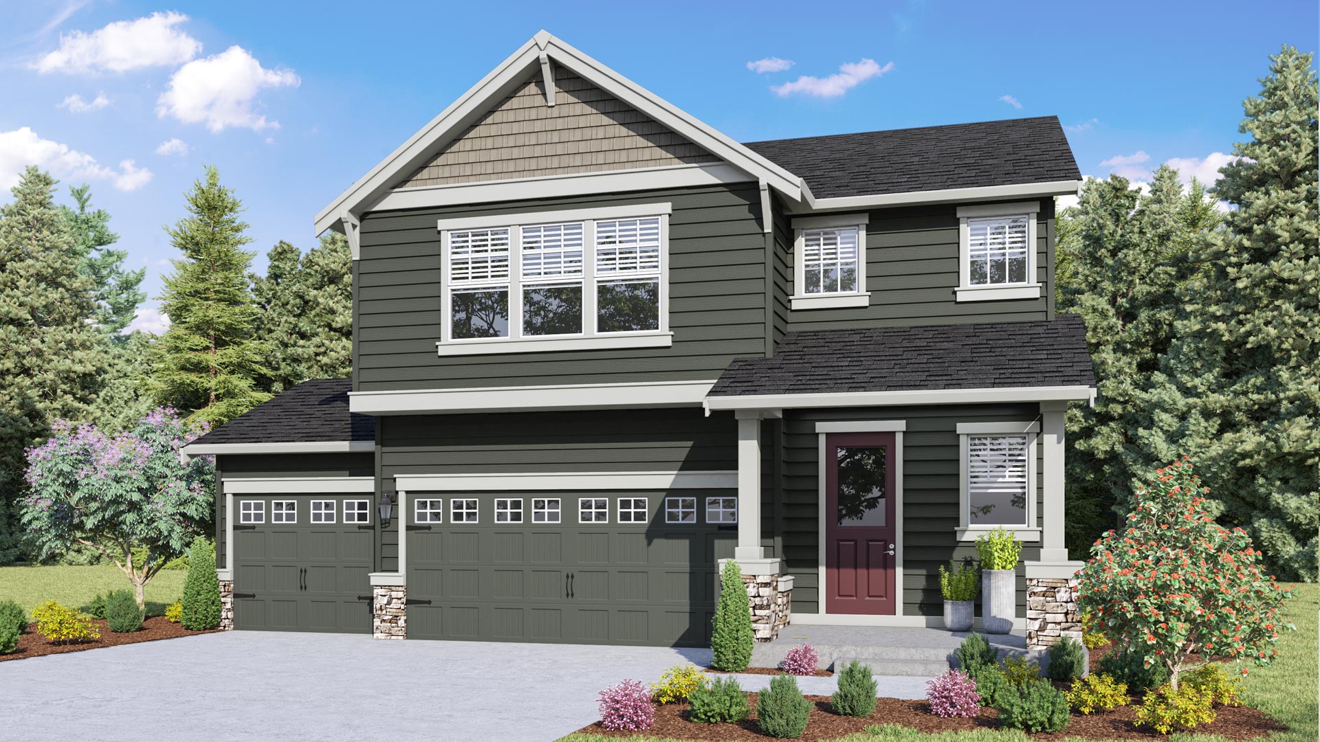 This home — photograph published by the builder