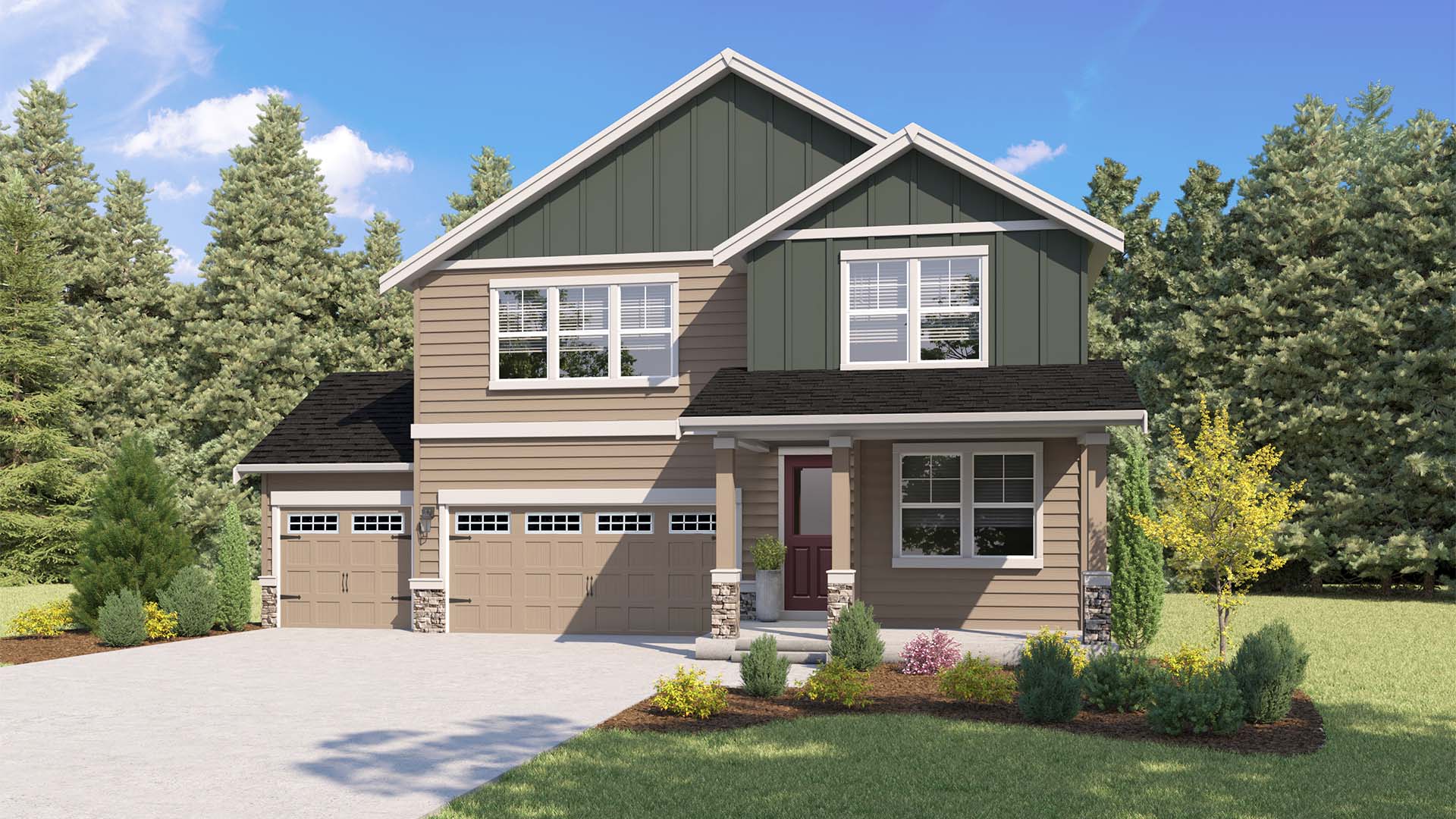 This home — photograph published by the builder