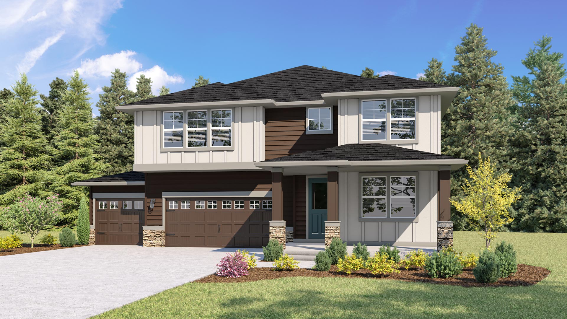 Floor Plan in Harrison Court North Bend WA D R Horton