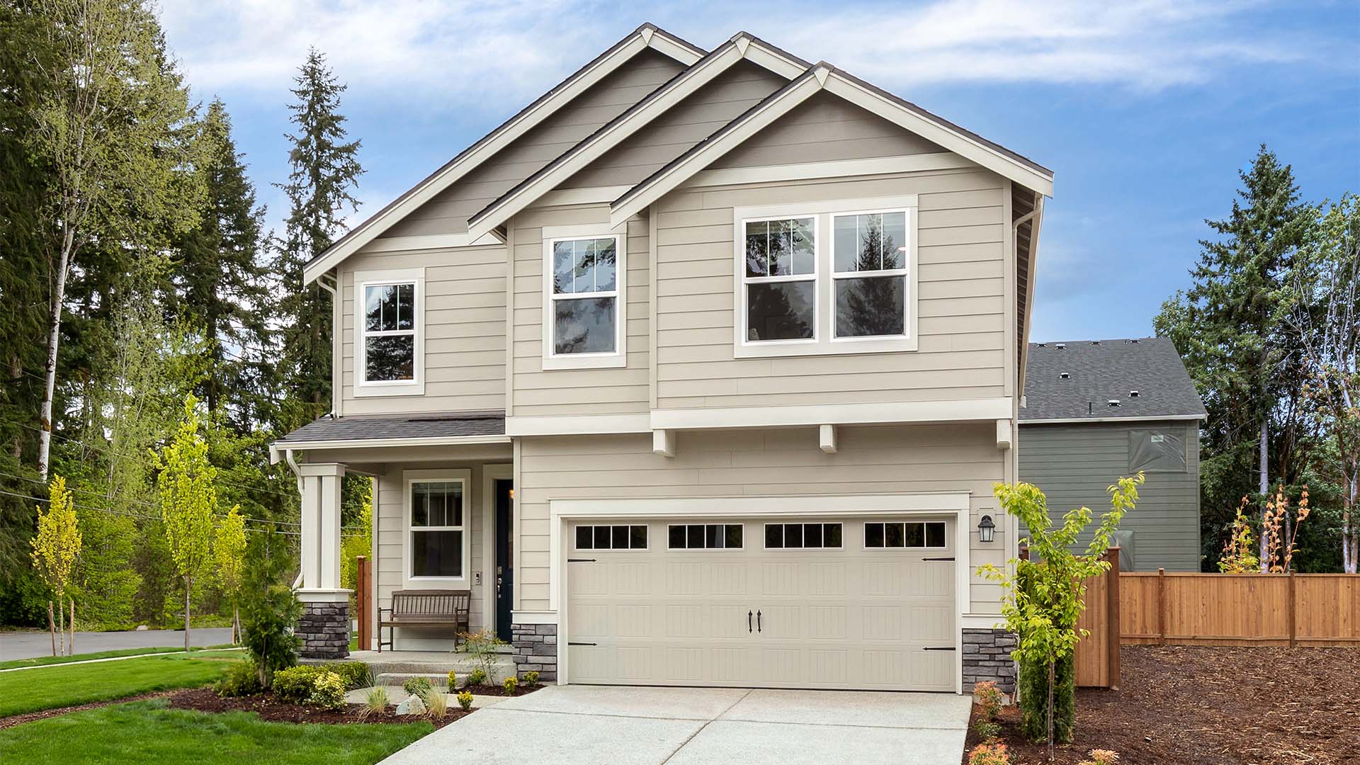 This home — photograph published by the builder