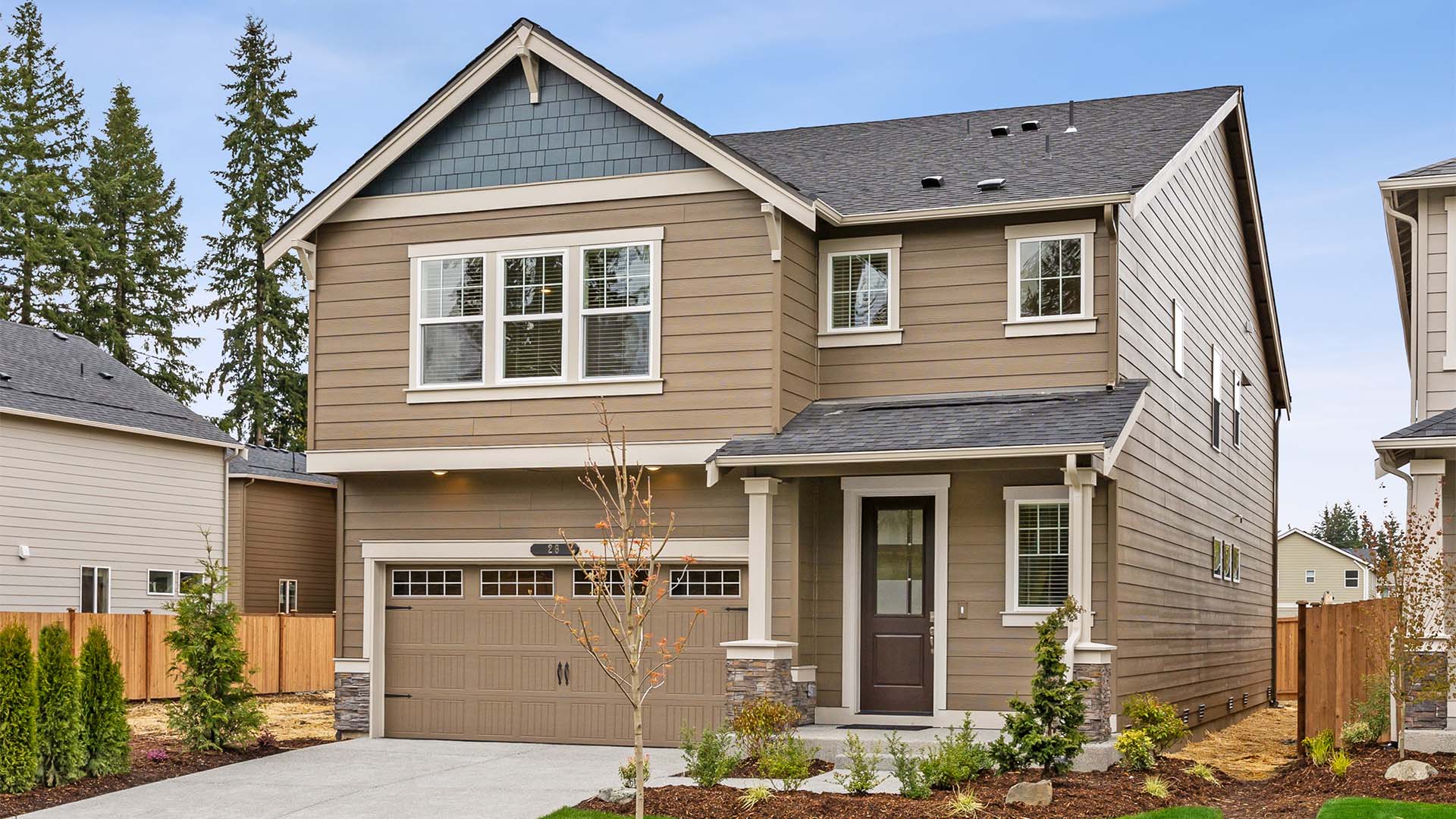 This home — photograph published by the builder