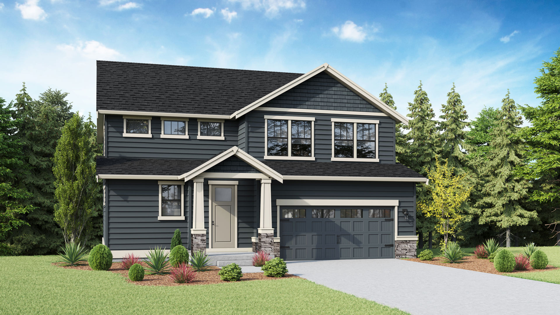 This home — photograph published by the builder