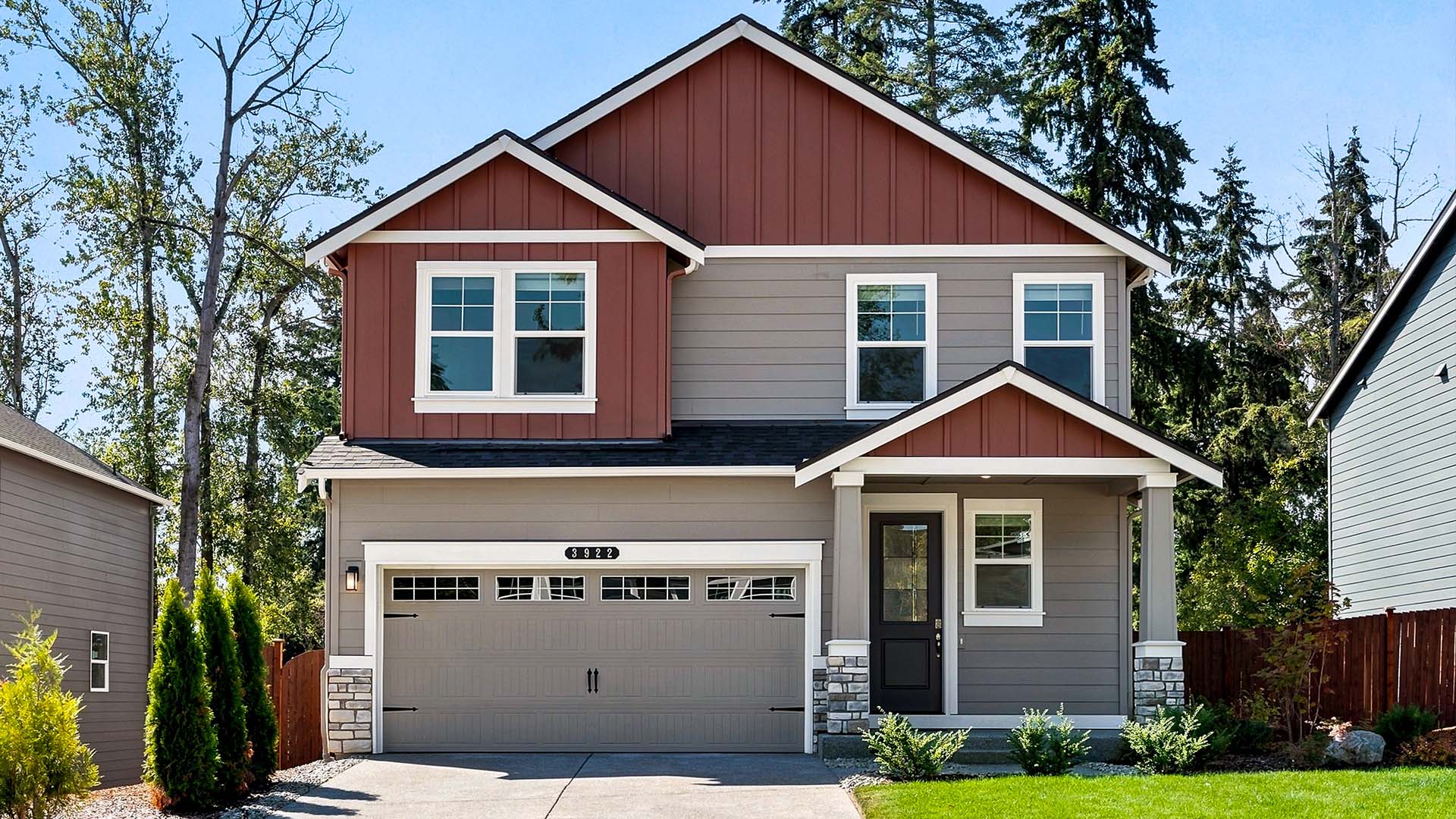 This home — photograph published by the builder