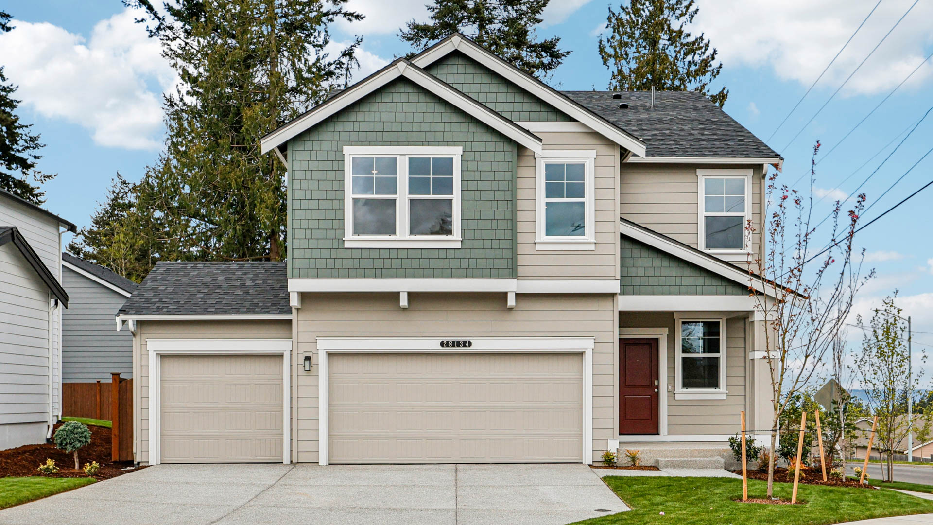 This home — photograph published by the builder