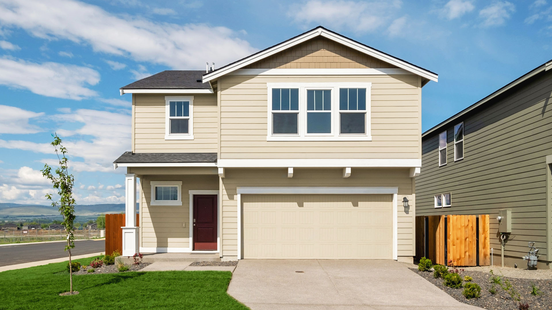 This home — photograph published by the builder
