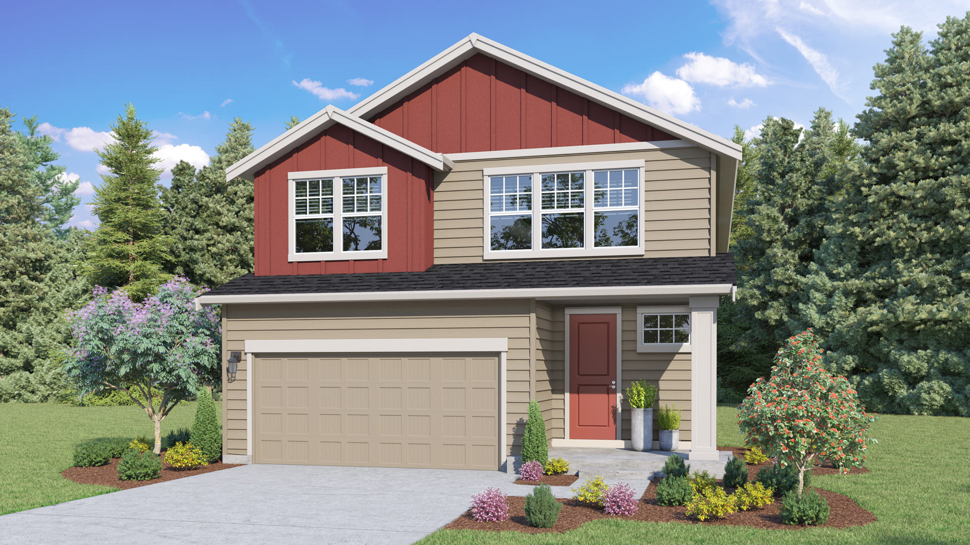 This home — photograph published by the builder