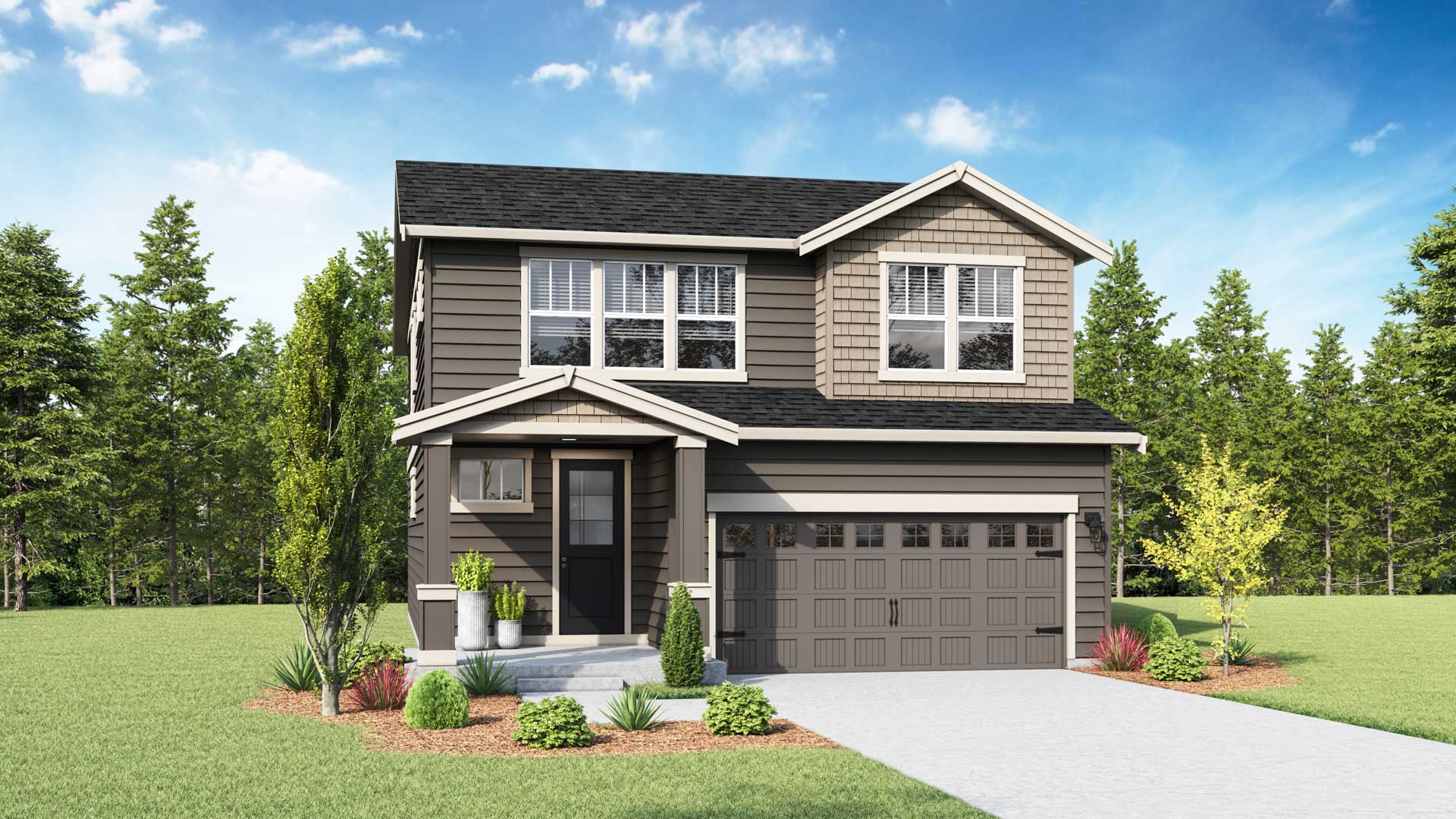 This home — photograph published by the builder