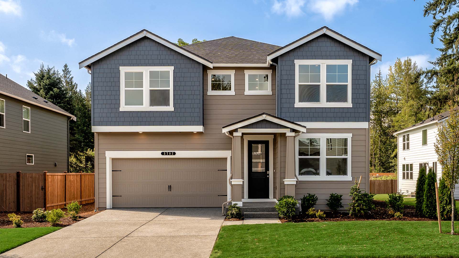 This home — photograph published by the builder