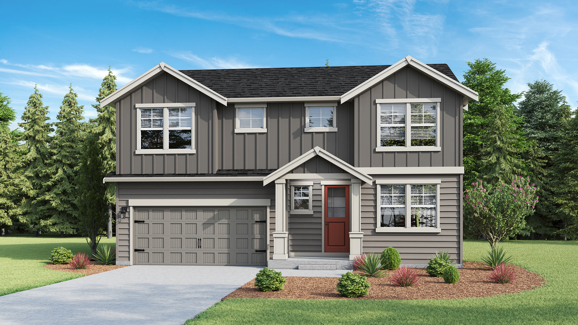 This home — photograph published by the builder