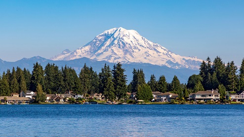 Lake Tapps with Mount Rainier in the Background