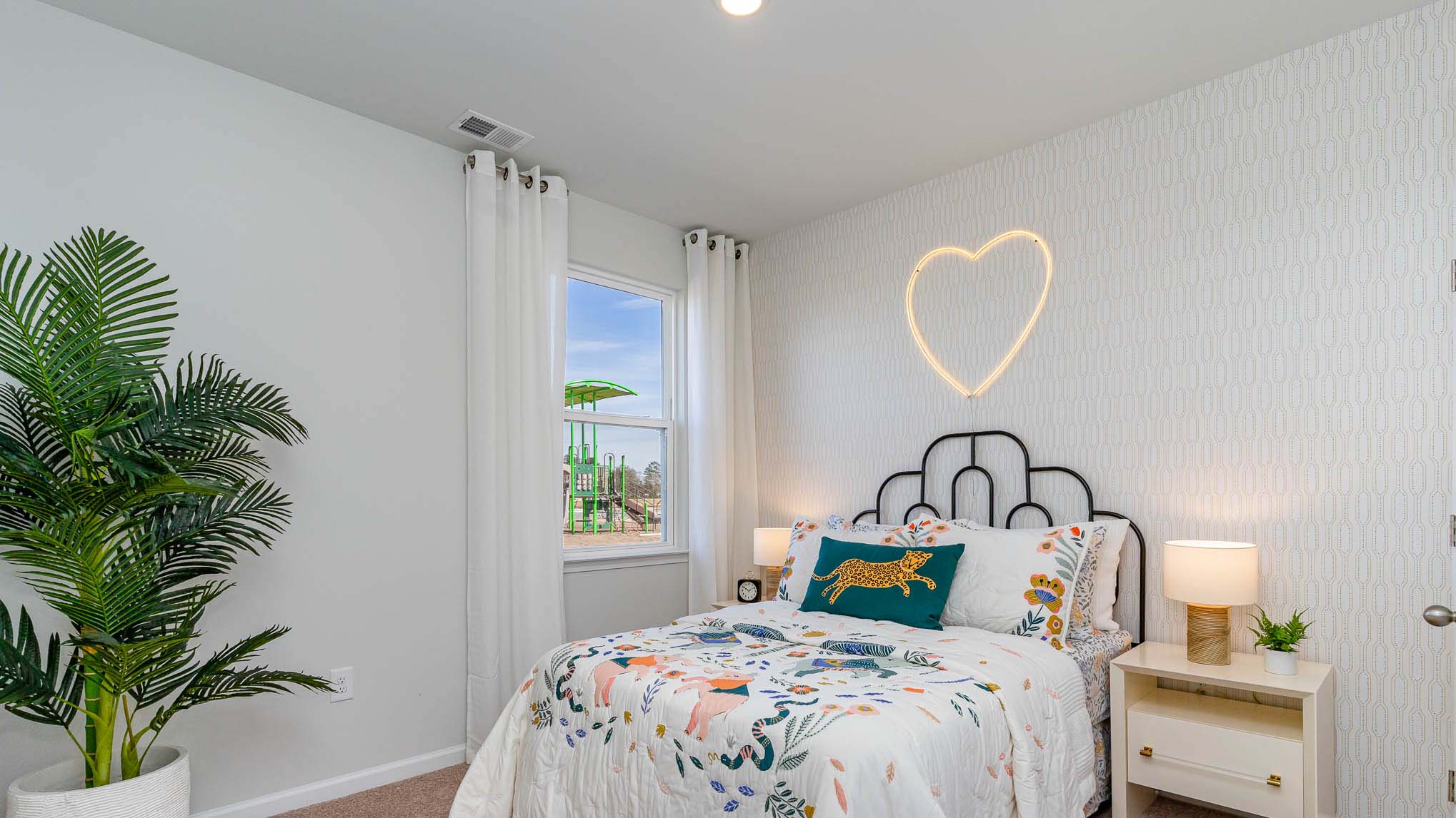 third bedroom with carpet