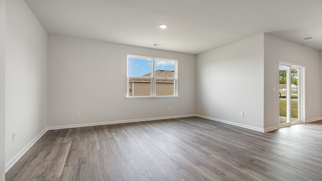 living room with ample lighting