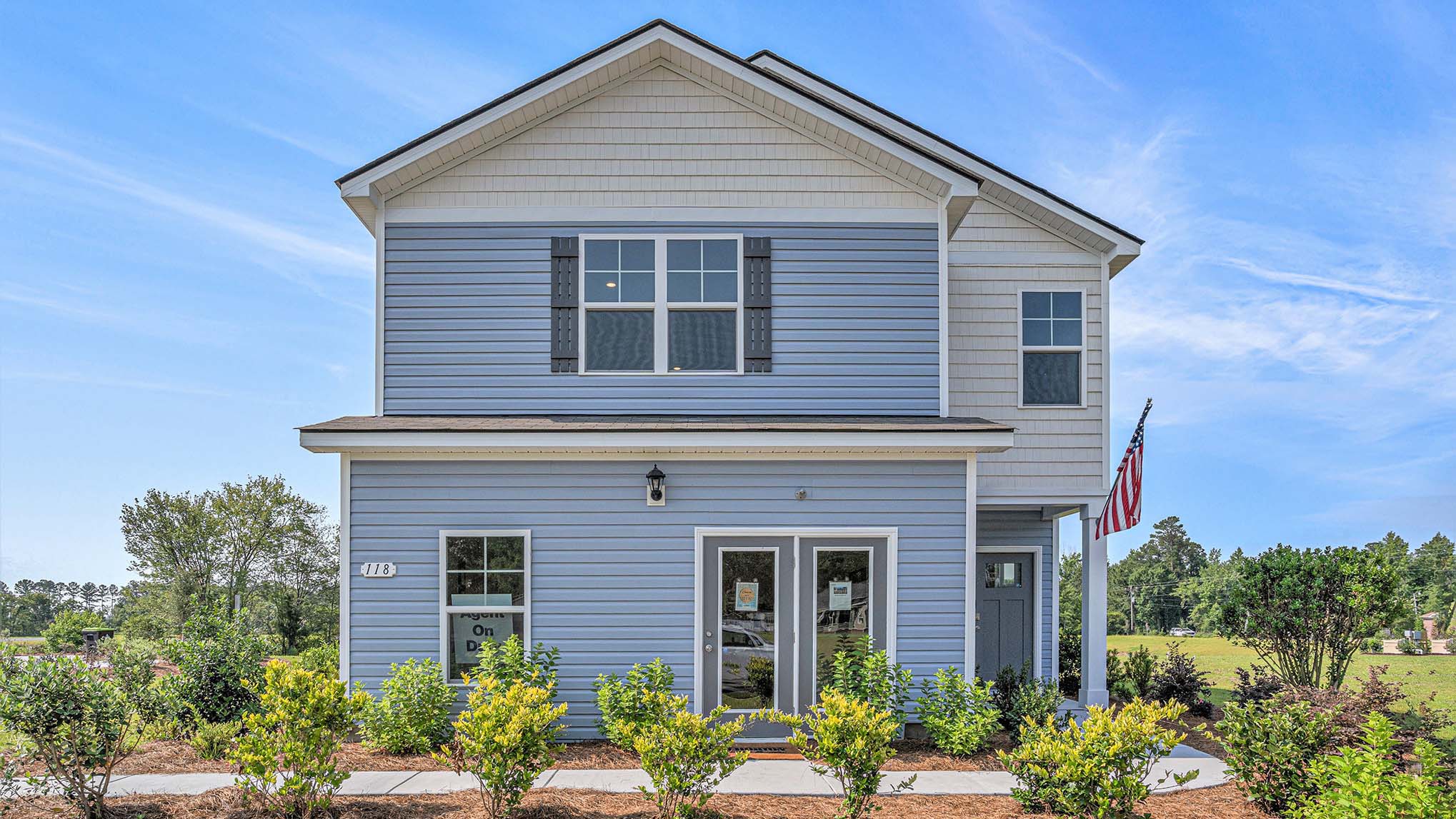 two story home with vinyl siding