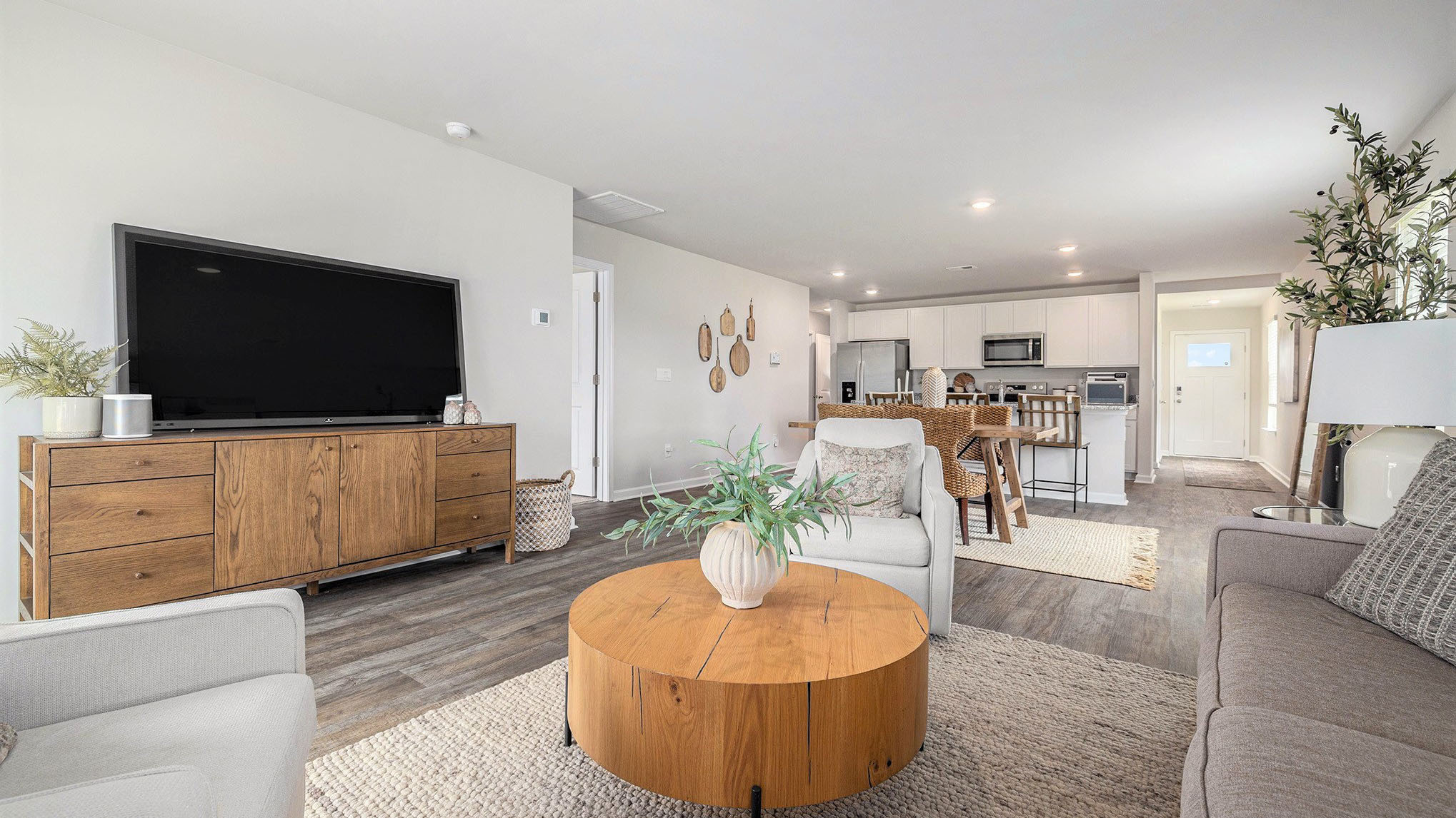 living space with tv