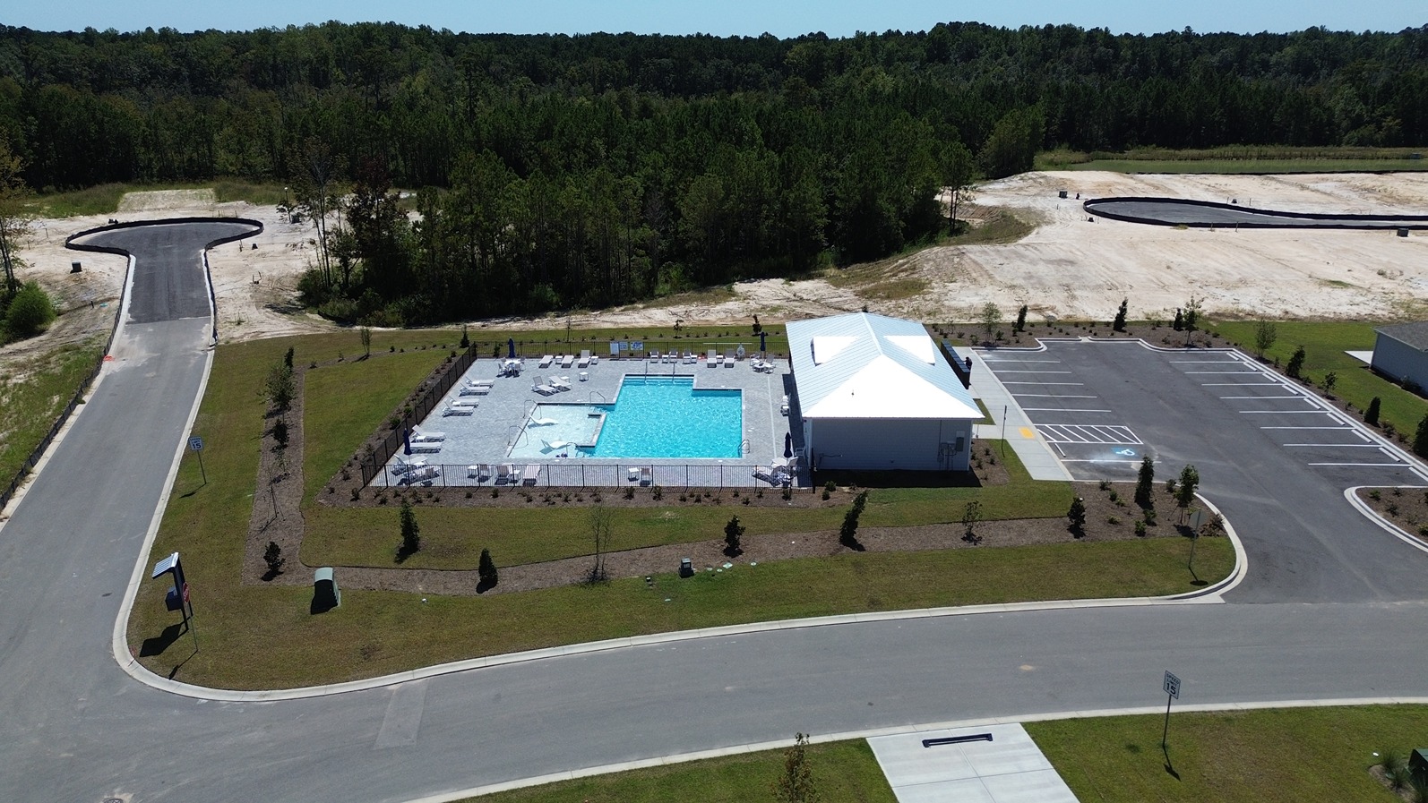 aerial of pool