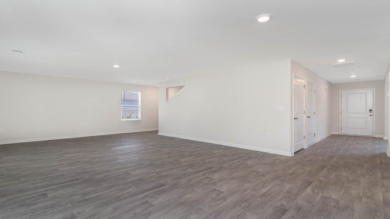 living room with ample lighting