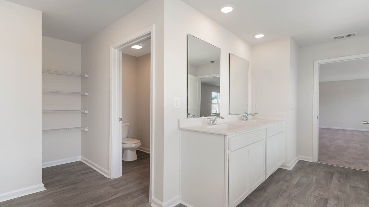 bathroom with quartz counters