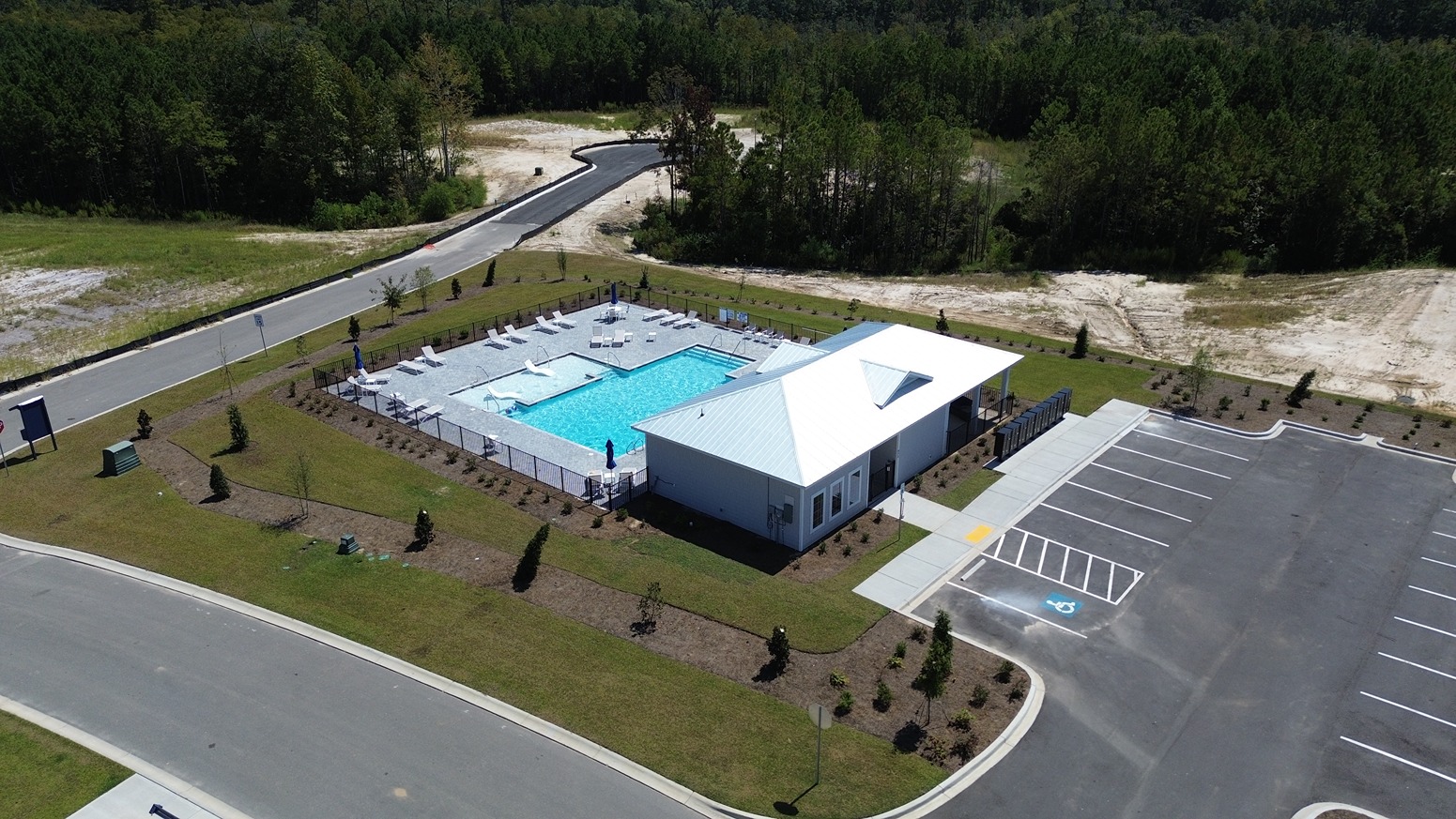 Aerial of pool