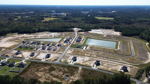 Aerial view of Heritage Crossing