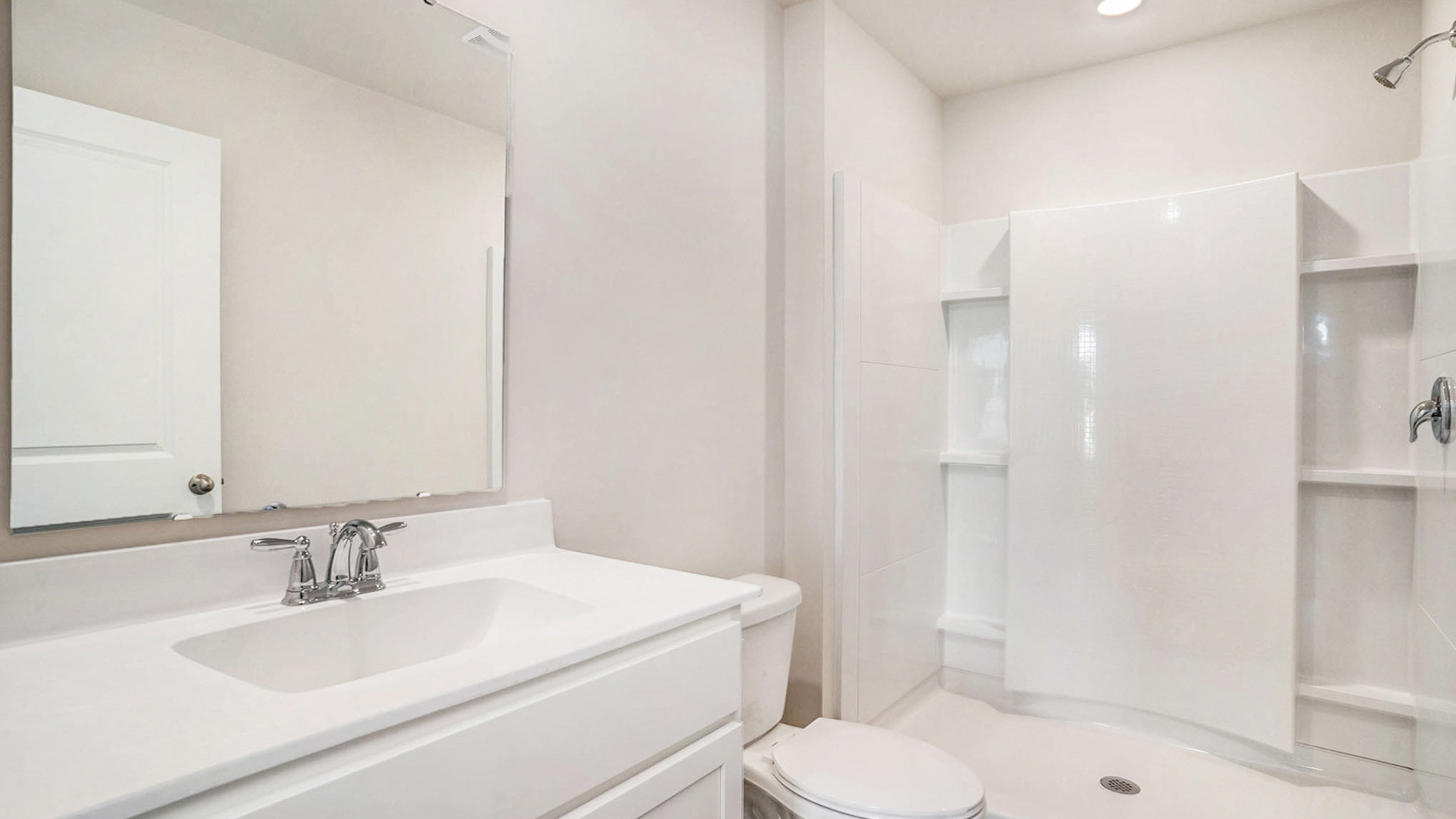 bathroom with quartz counters