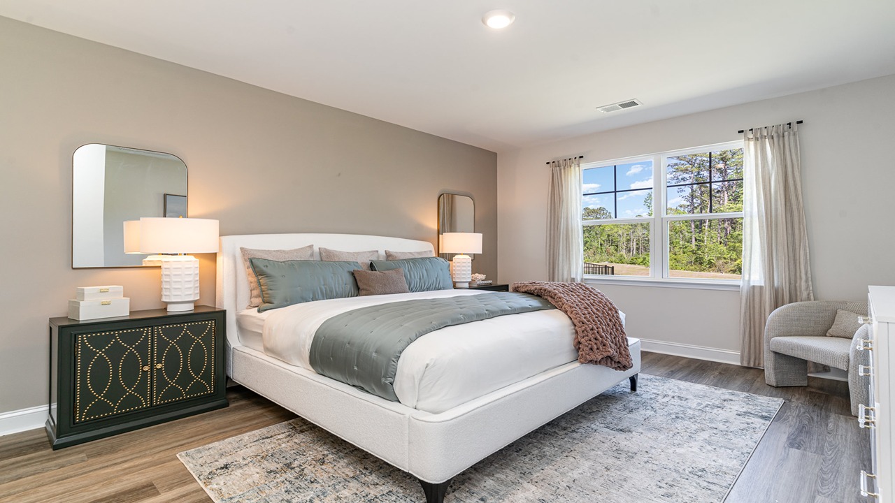 bedroom with ample lighting