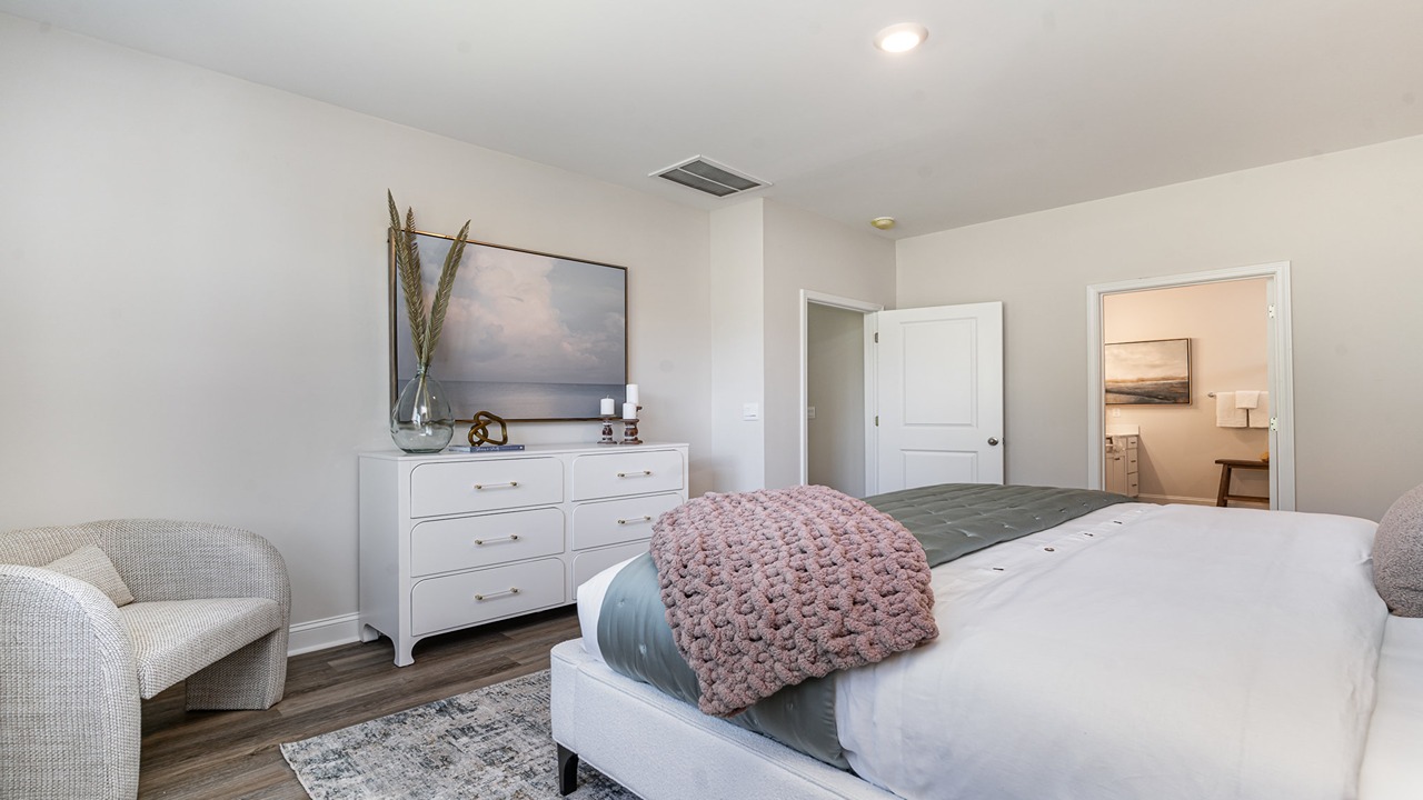 bedroom with ample lighting
