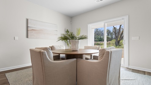 dining room with siding glass door