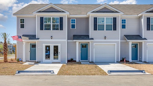 Two-story townhome with one car garage