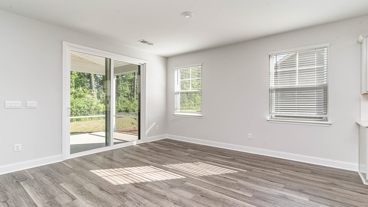 living room with sliding glass door