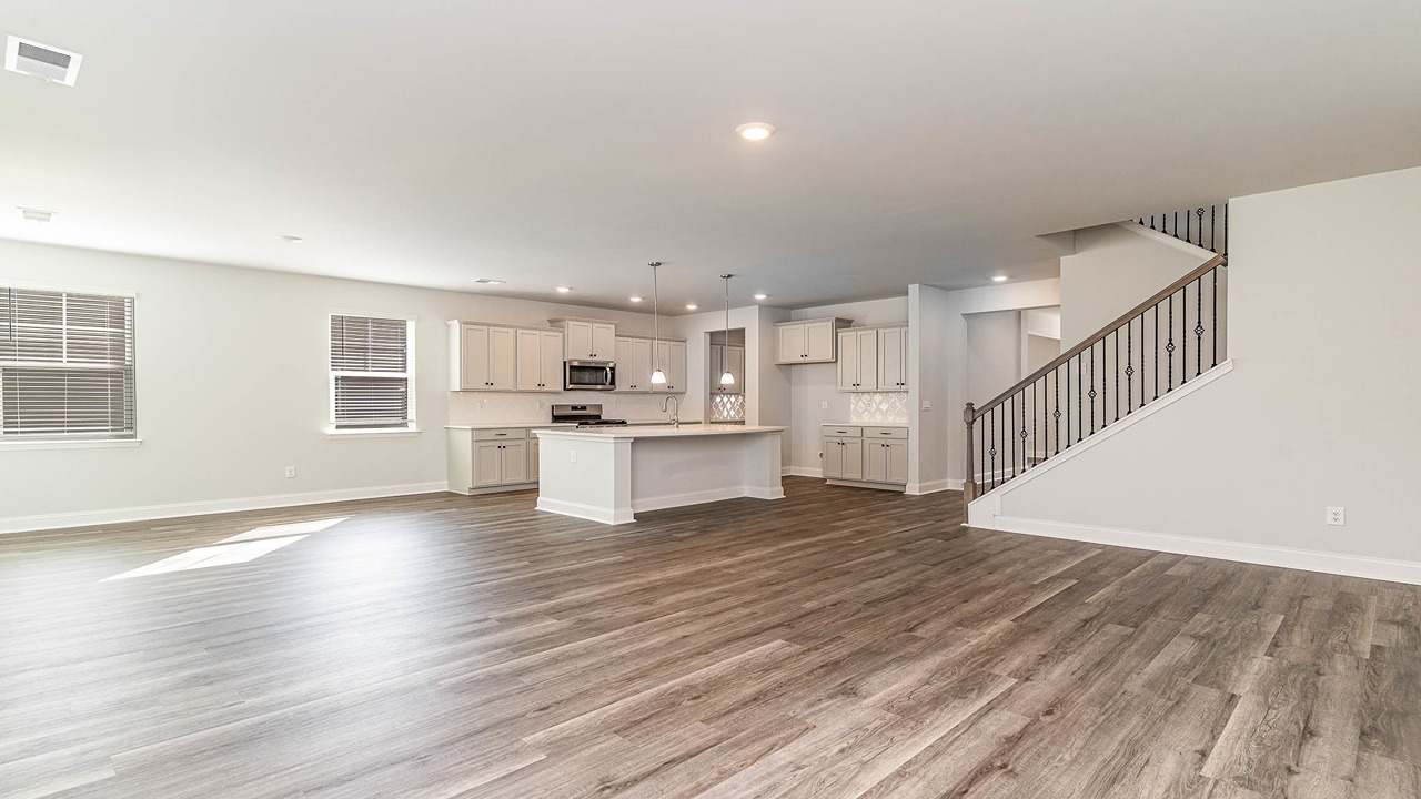 living room with sliding glass door