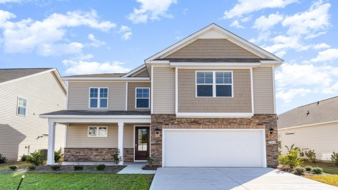 Belfort exterior with vinyl and brick siding