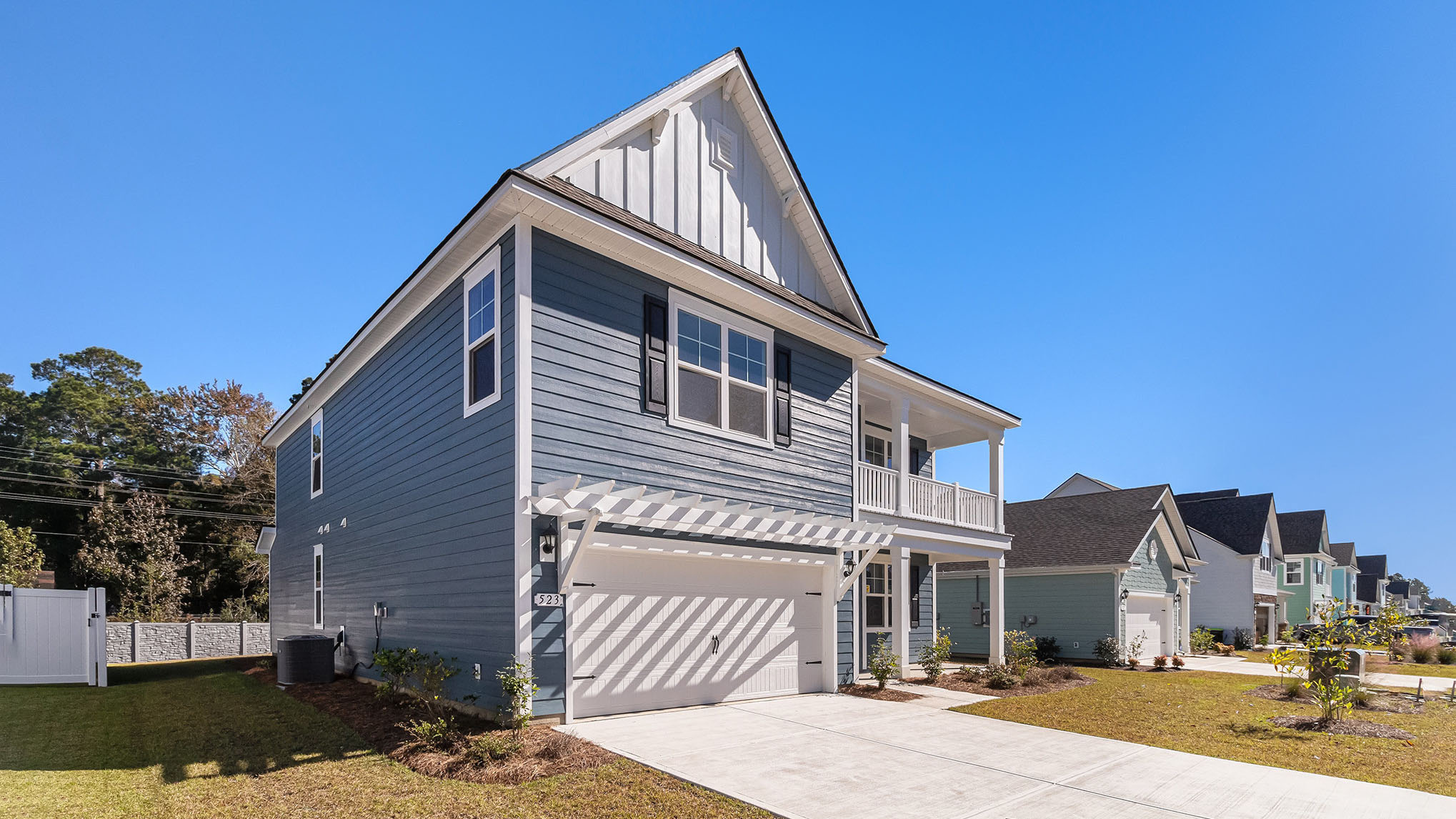 two story home with Hardie siding