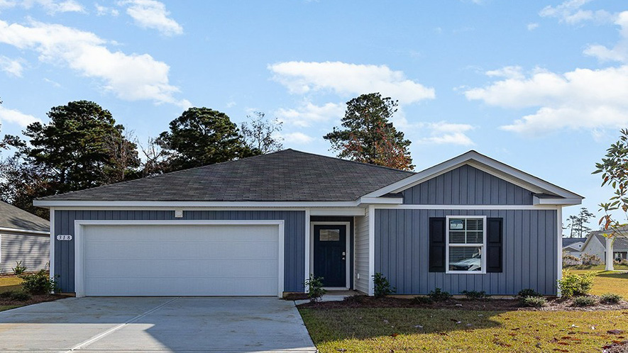 Single story home with vinyl siding