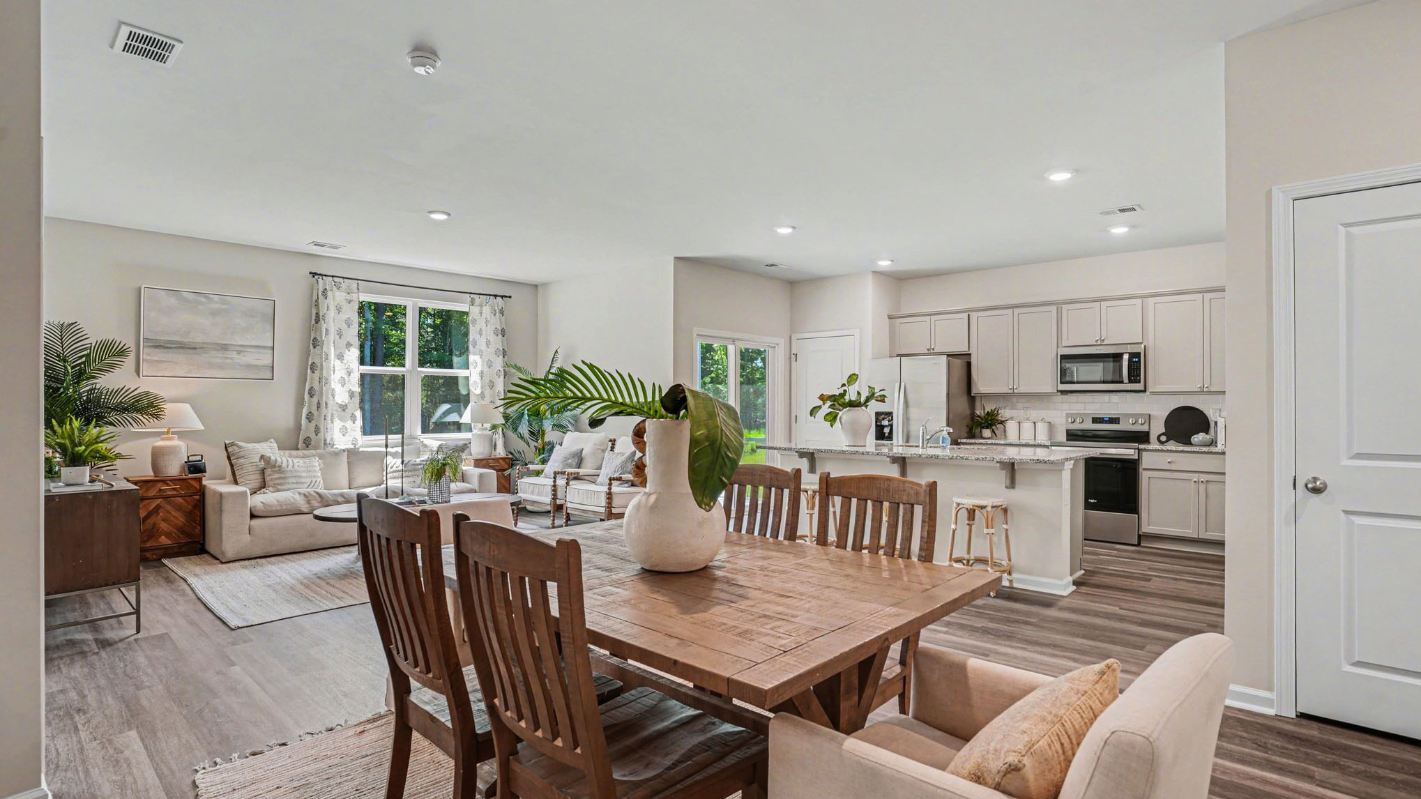 dining and living room area