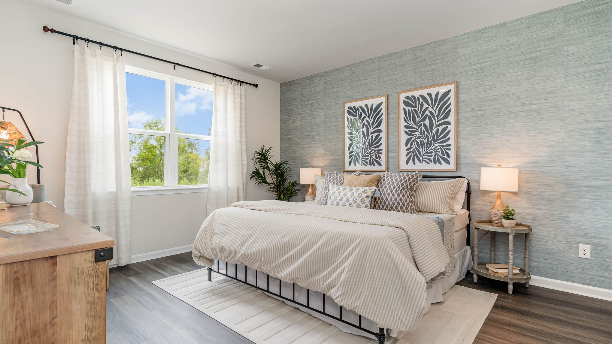 bedroom with large windows