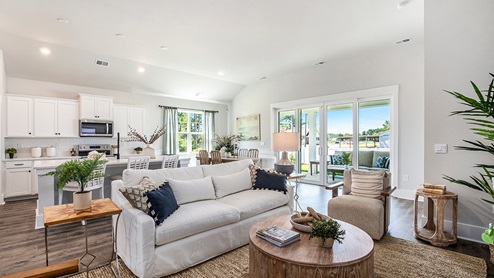 living room with ample lighitng