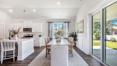 dining area with glass door