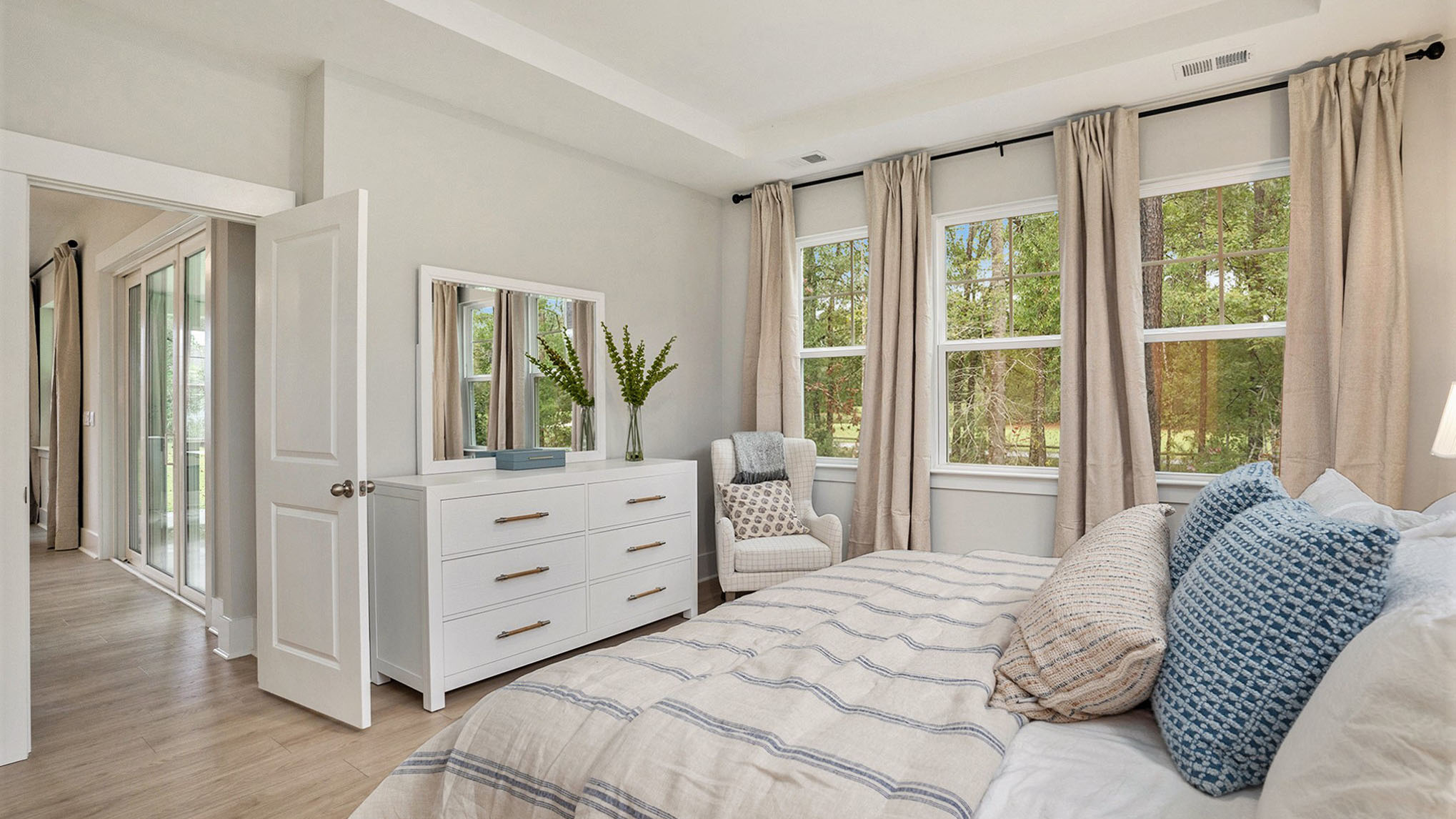 bedroom with ample lighting