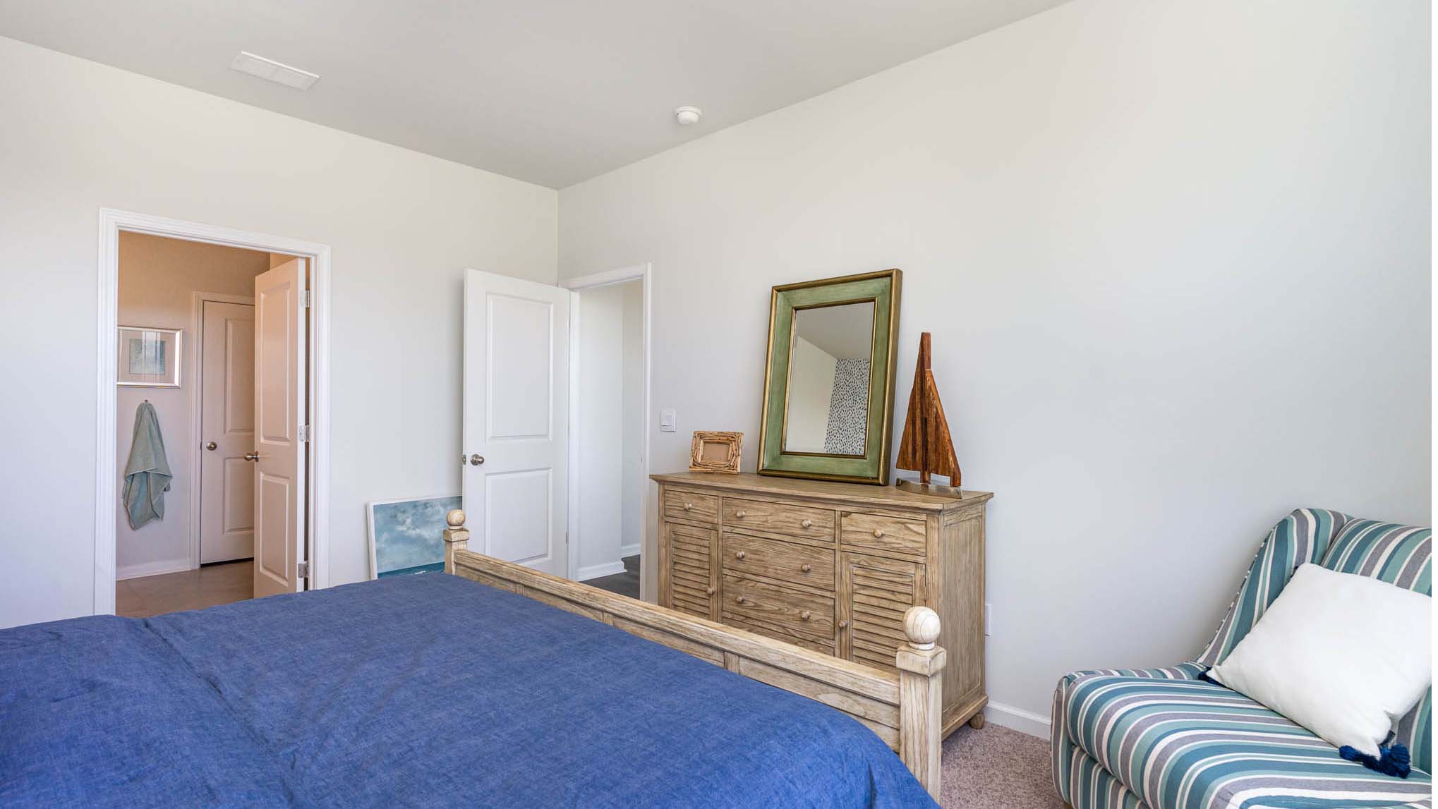 primary bedroom with double window