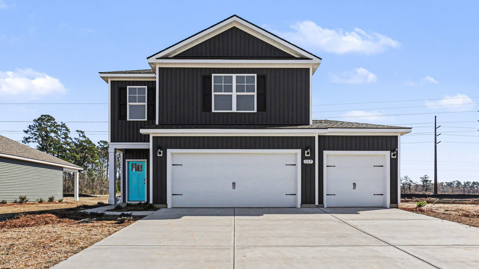 Winfield Farms Three Car Garage