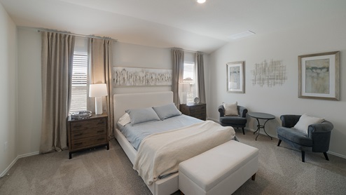 winding creek model primary bedroom