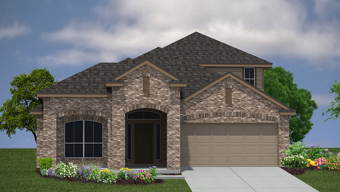 DR Horton Cibolo Steele Creek the hondo 2702 sq ft 4 bed 3 bath 2 car 2 story elevation b