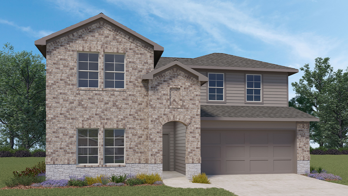 DR Horton Cibolo Steele Creek the ozark 4 bed 3 bath 2462 sq ft 2 car 2 story elevation b