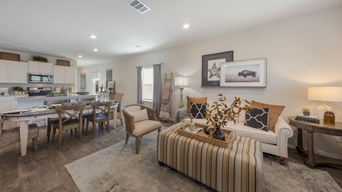 preserve at medina model living room