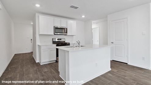 preserve at medina model home kitchen
