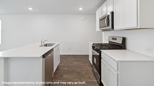 preserve at medina model home kitchen